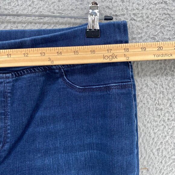 Talbots Jeans Womens 16 Flawless Blue Dark Wash Denim Pull On Jegging Skinny Leg - Picture 7 of 11